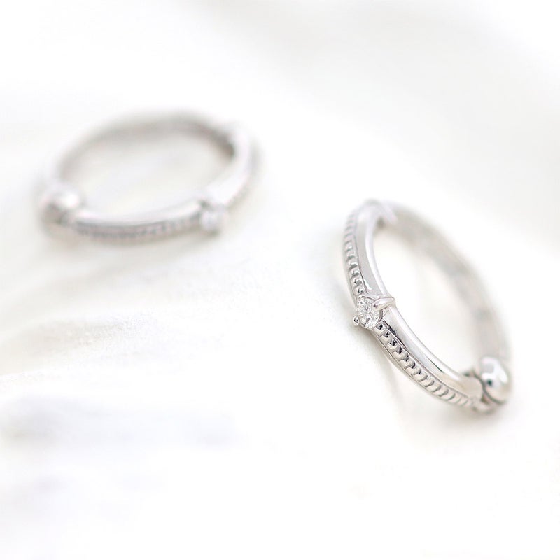 K10WG ダイヤモンド フープ ピアリング_11