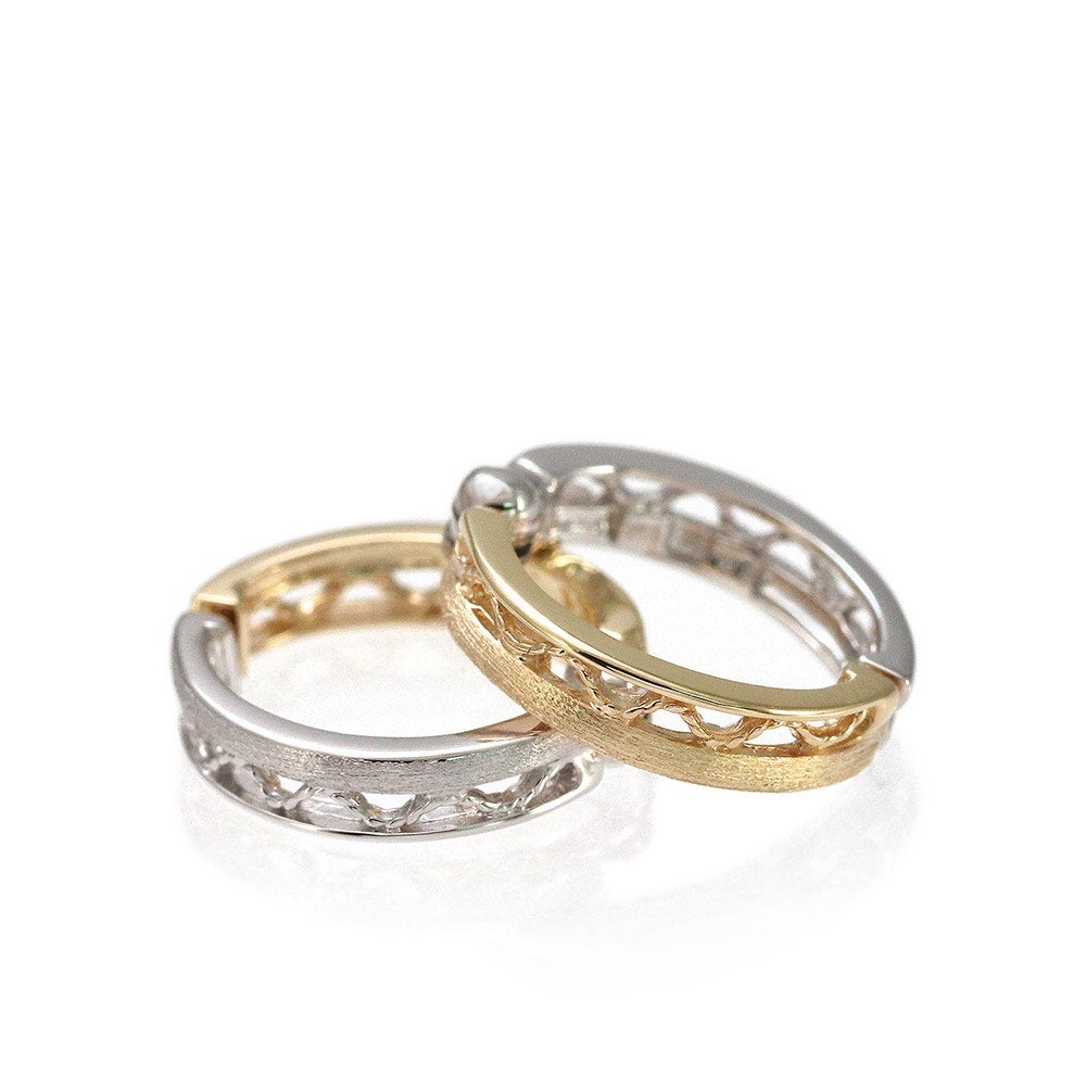 K10YG×K10WG リバーシブル フープ ピアリング_02