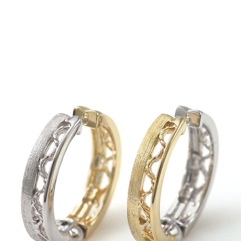 K10YG×K10WG リバーシブル フープ ピアリング_05