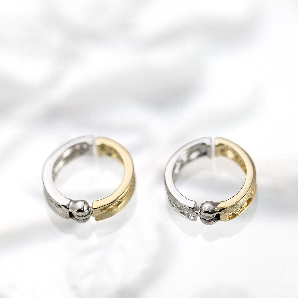 K10YG×K10WG リバーシブル フープ ピアリング_09