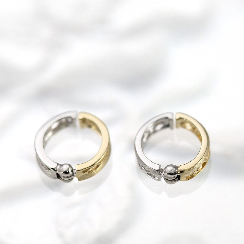 K10YG×K10WG リバーシブル フープ ピアリング_09