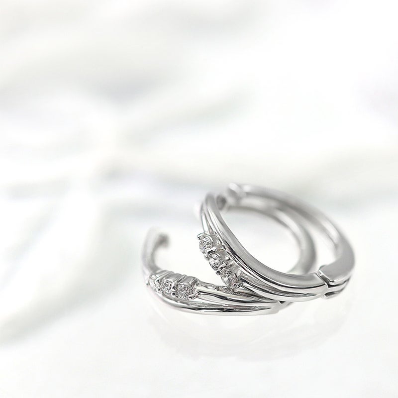 K10WG ダイヤモンド フープ ピアリング_02