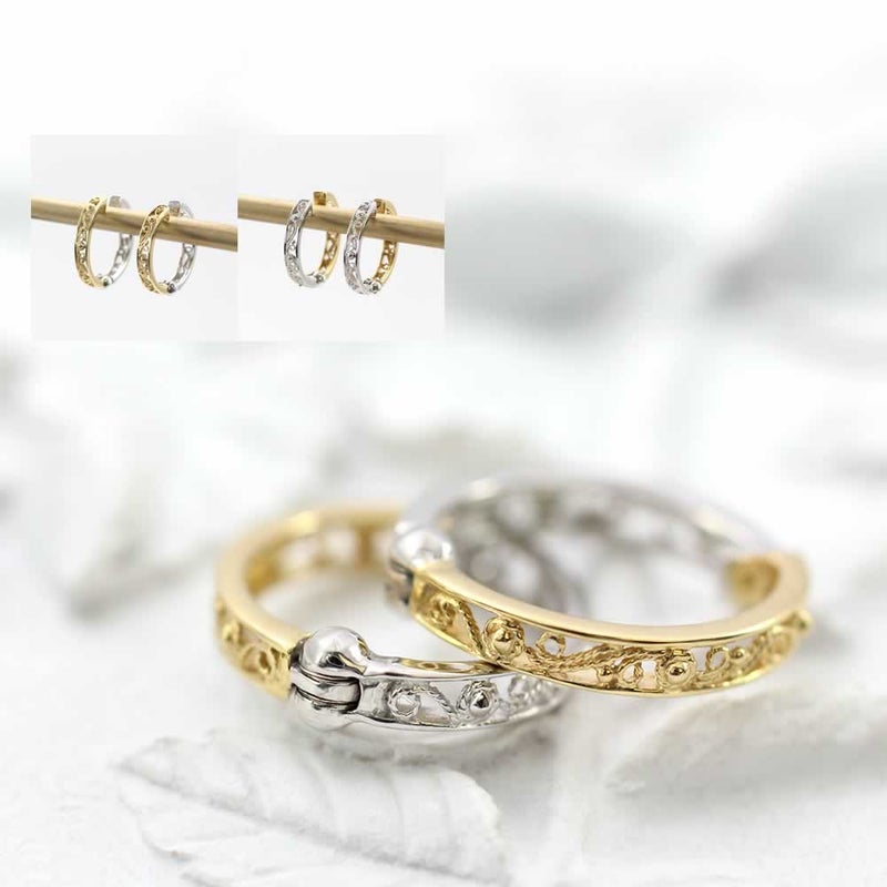 K18YG/K18WG リバーシブル フープ ピアリング_03