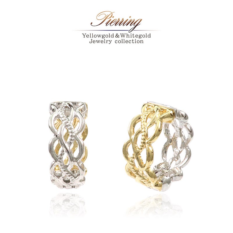 K18YG/K14WG リバーシブル ピアリング_01