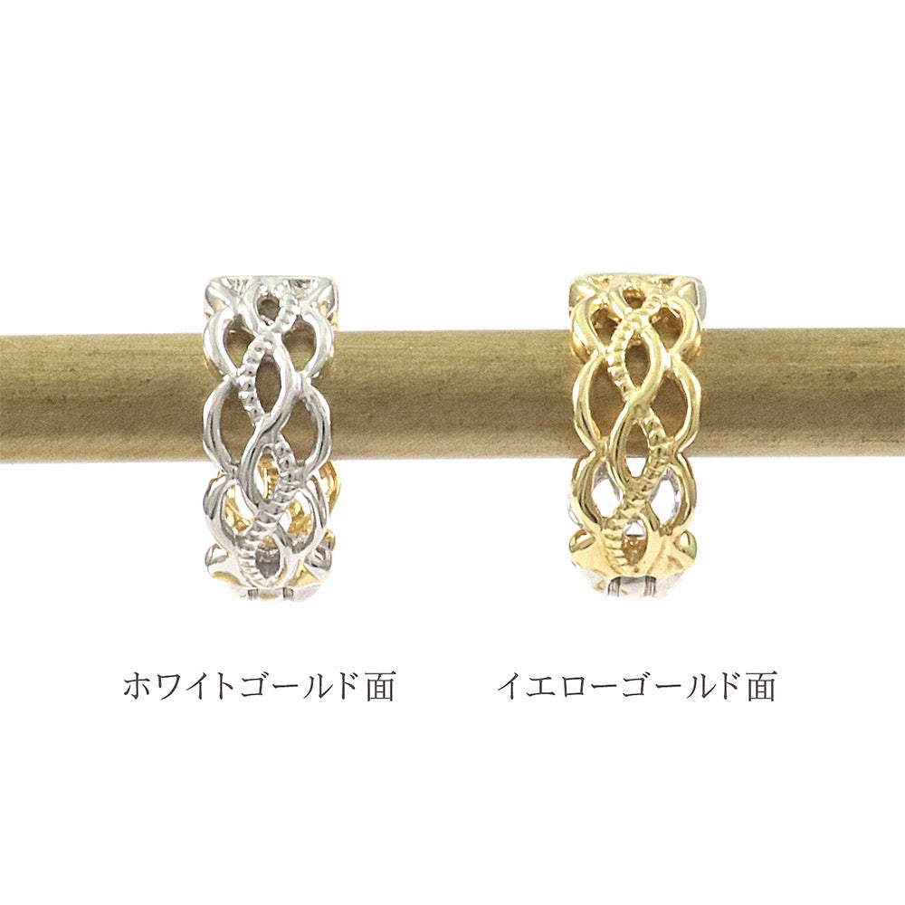 K18YG/K14WG リバーシブル ピアリング_09