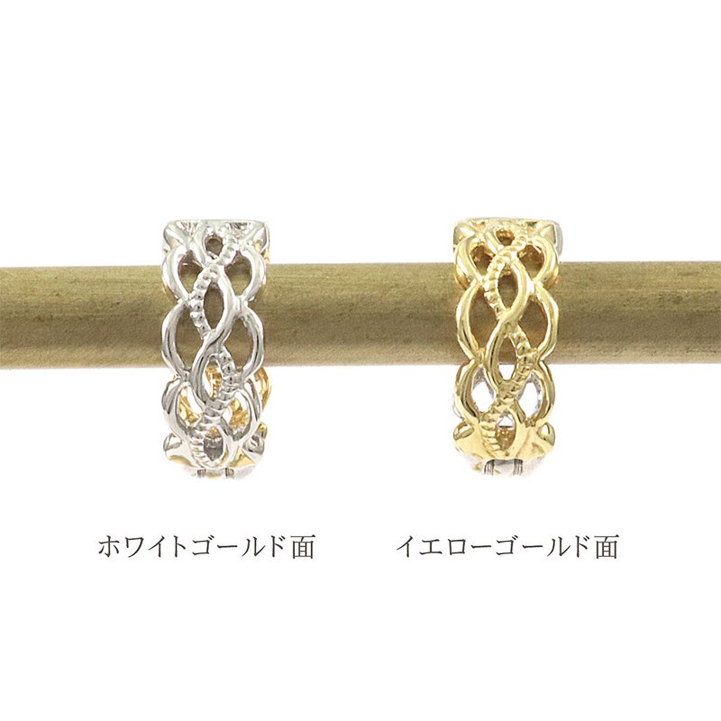 K18YG/K14WG リバーシブル ピアリング_09