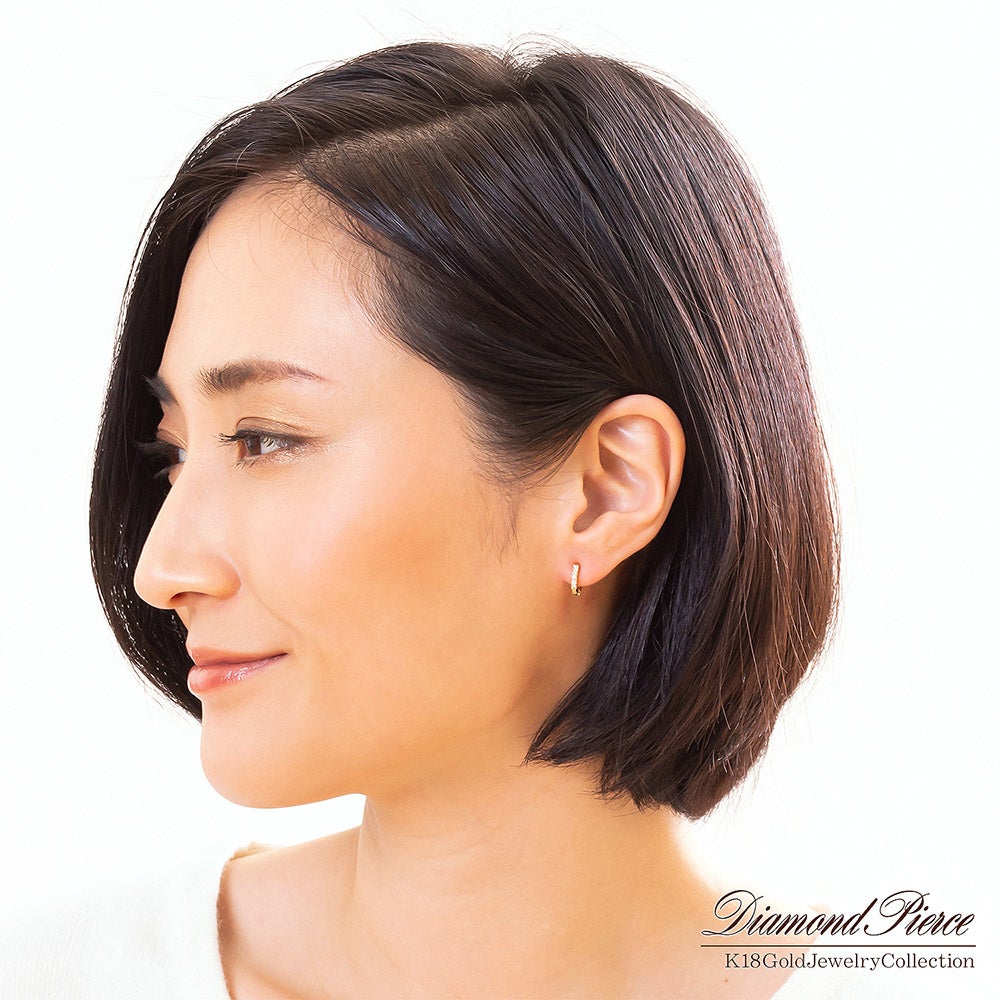 K18YG ダイヤモンド フープイヤリング_10