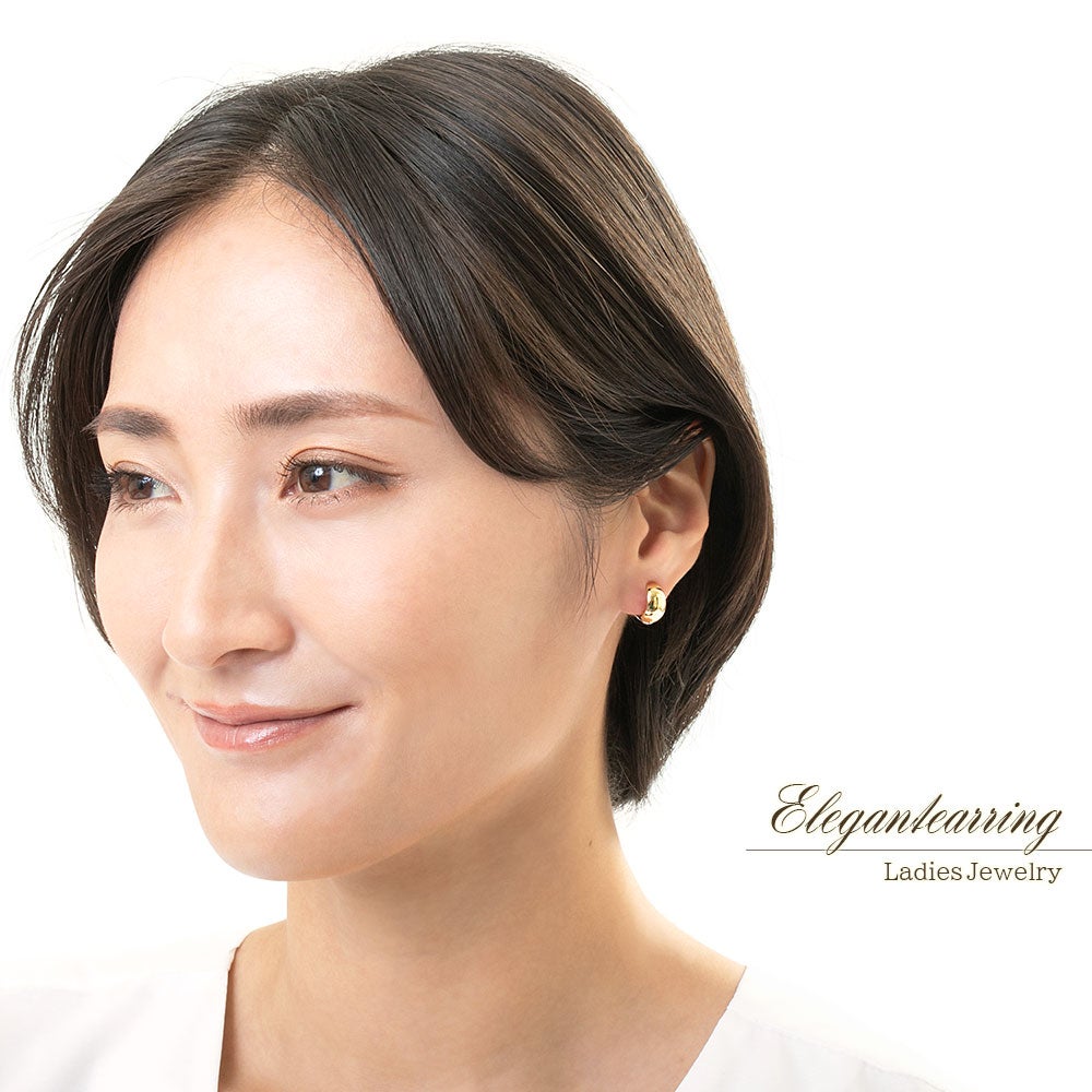 K18YG/K14WG リバーシブル フープ ピアリング_14