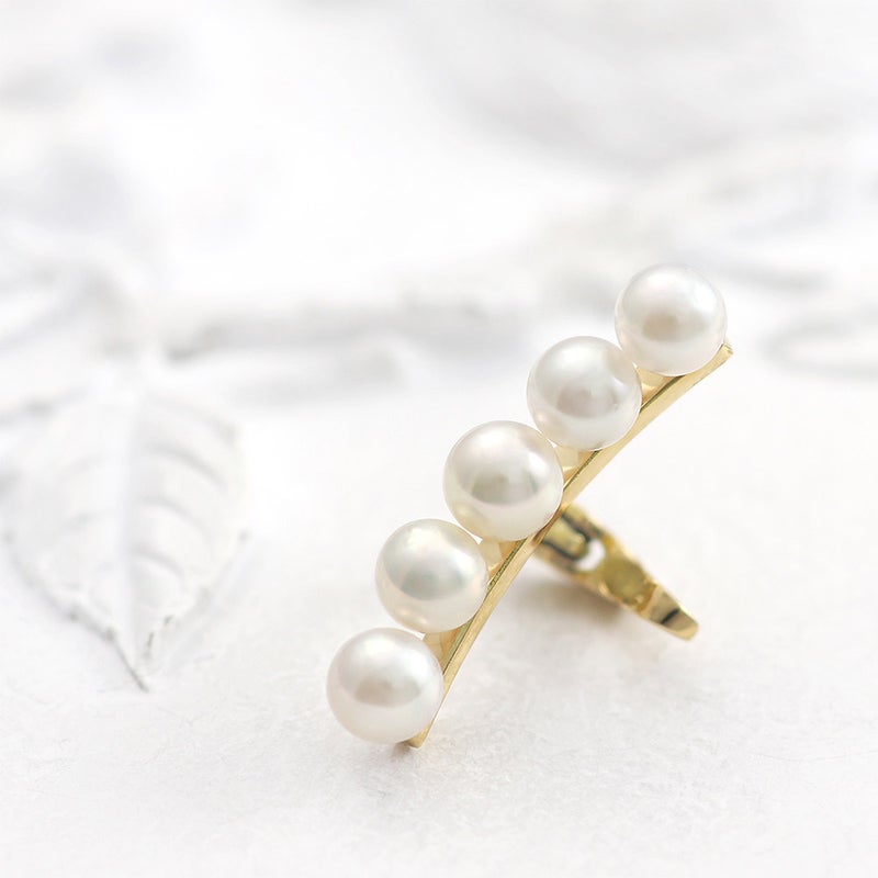 K18YG アコヤ真珠 イヤーカフ_02