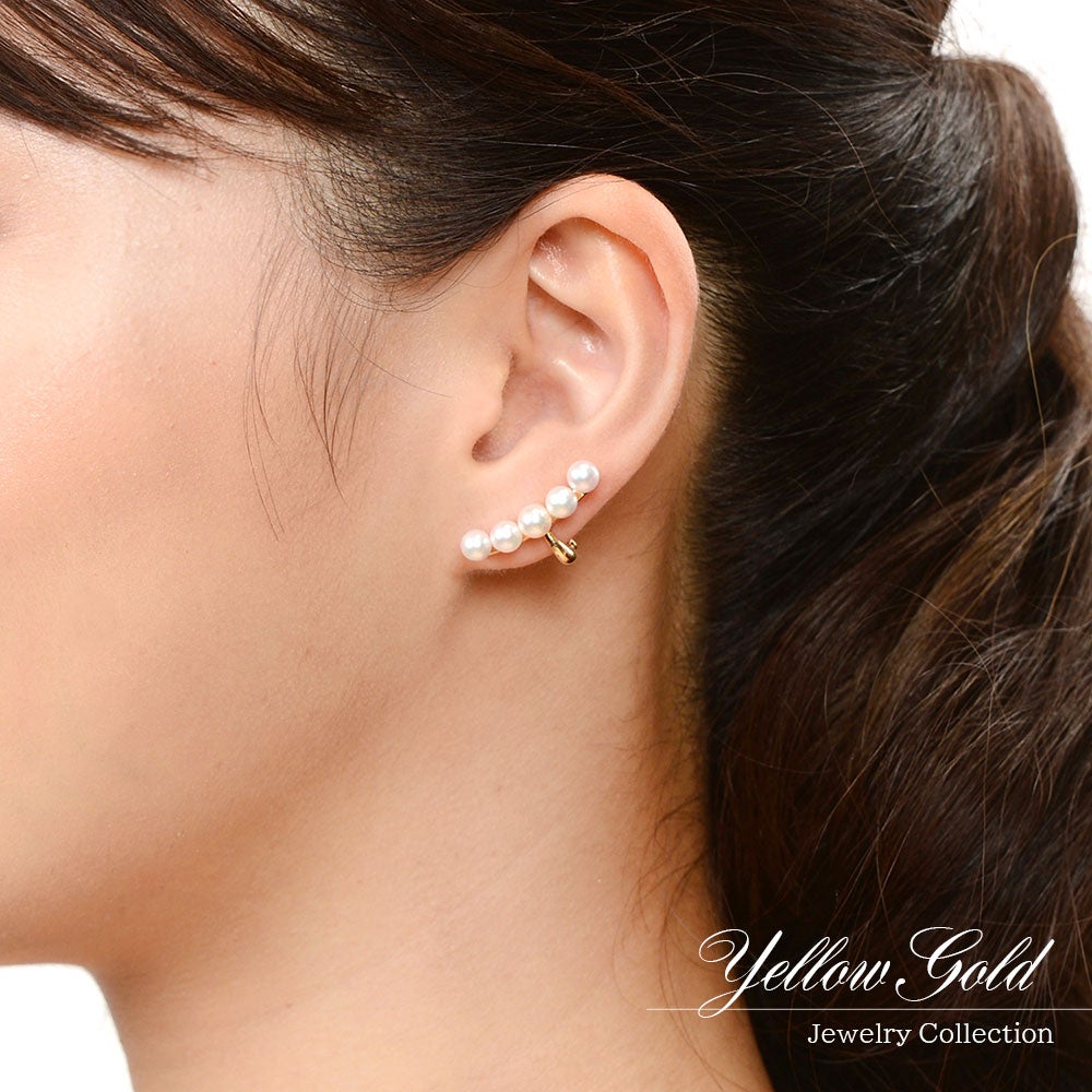 K18YG アコヤ真珠 イヤーカフ_05