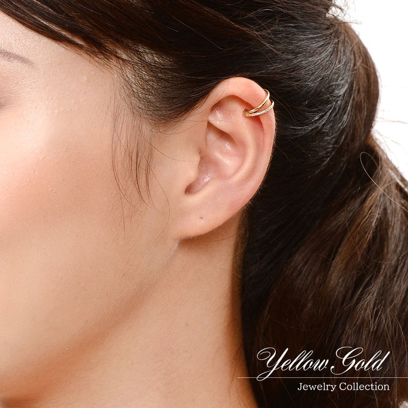 K18YG ダイヤモンド 2連イヤーカフ_05