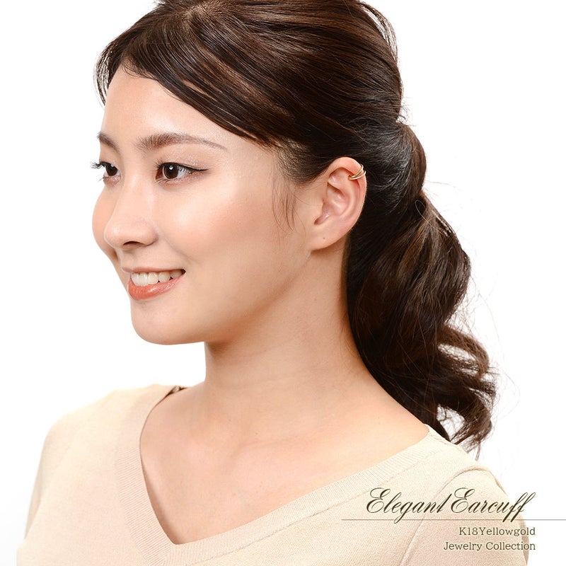 K18YG ダイヤモンド 2連イヤーカフ_09