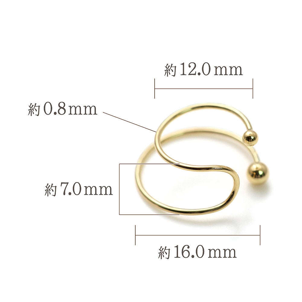 K18YG 2連 イヤーカフ_05