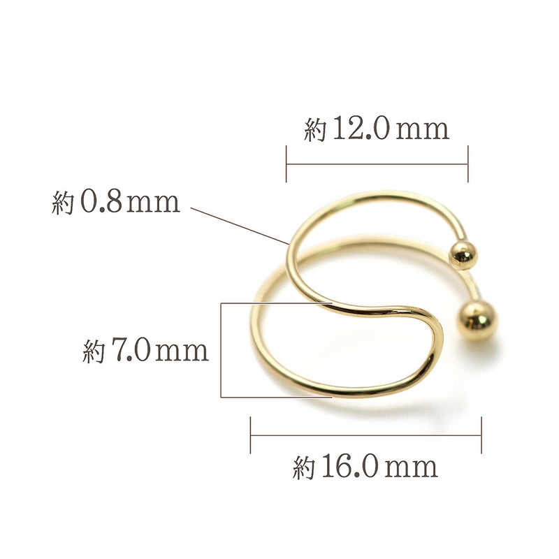 K18YG 2連 イヤーカフ_05