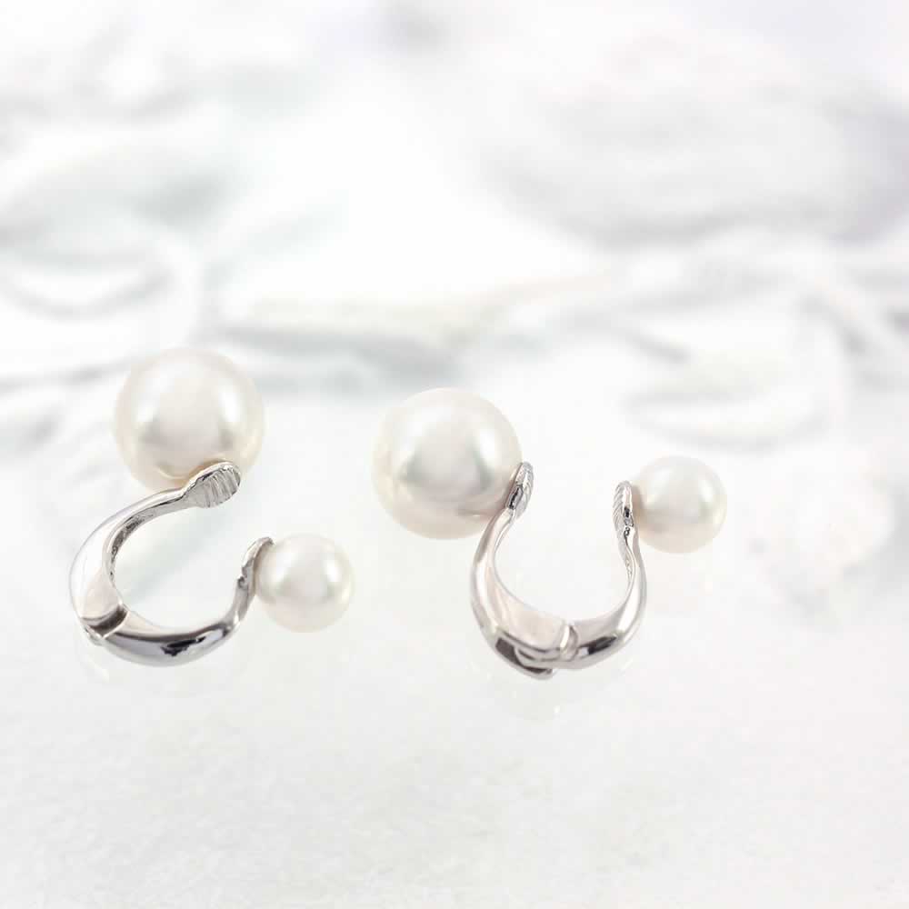 K18WG アコヤ真珠 イヤリング_03