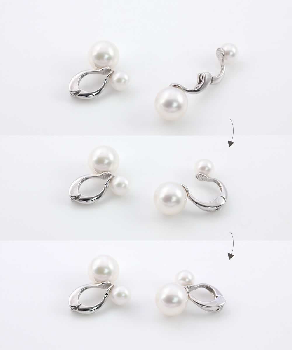 K18WG アコヤ真珠 イヤリング_04