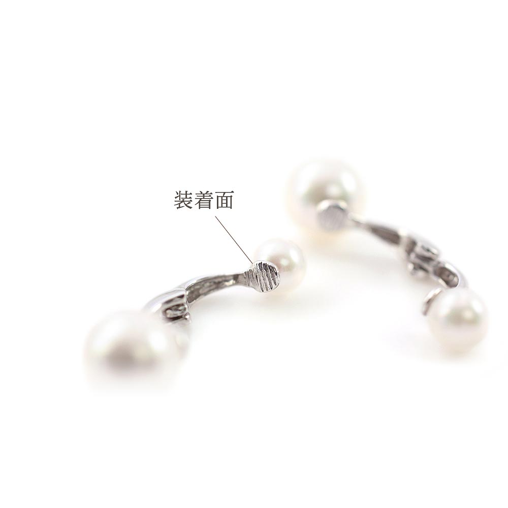 K18WG アコヤ真珠 イヤリング_05