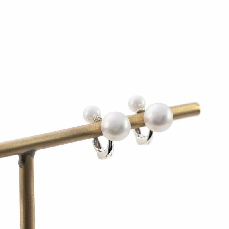 K18WG アコヤ真珠 イヤリング_09