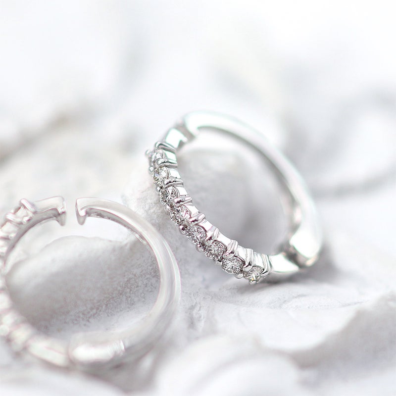 K18WG ダイヤモンド フープ ピアリング_05