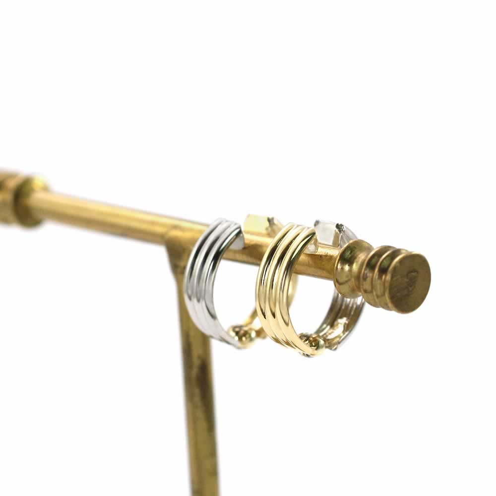 Pt900/K18YG リバーシブル フープ ピアリング_02