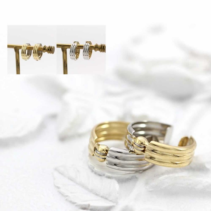 Pt900/K18YG リバーシブル フープ ピアリング_03