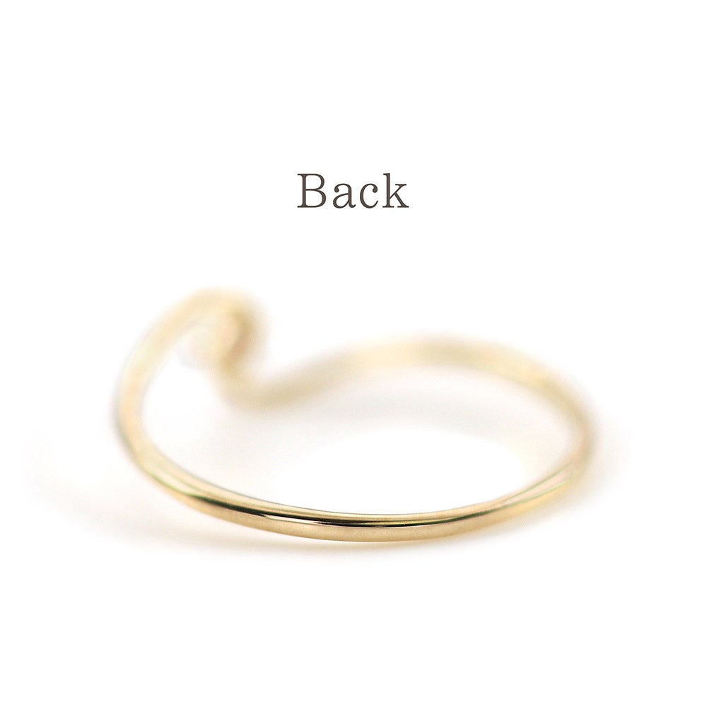 K10YG 一粒ダイヤモンド S字リング_09