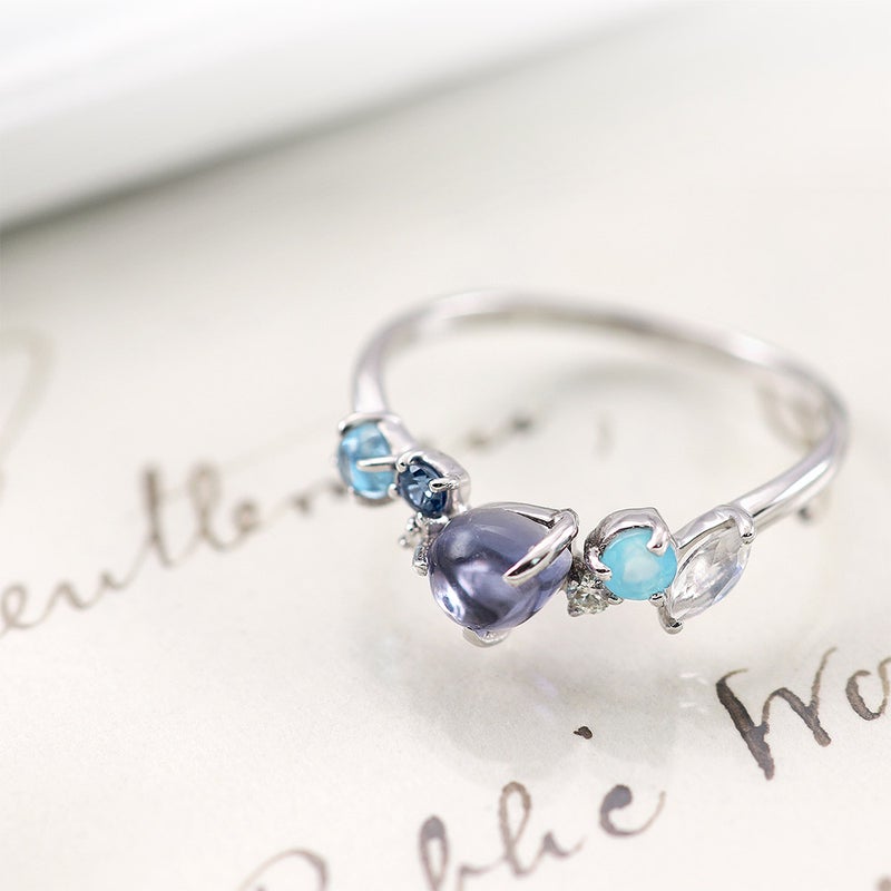 K10WG ダイヤモンド＆マルチストーン リング_03