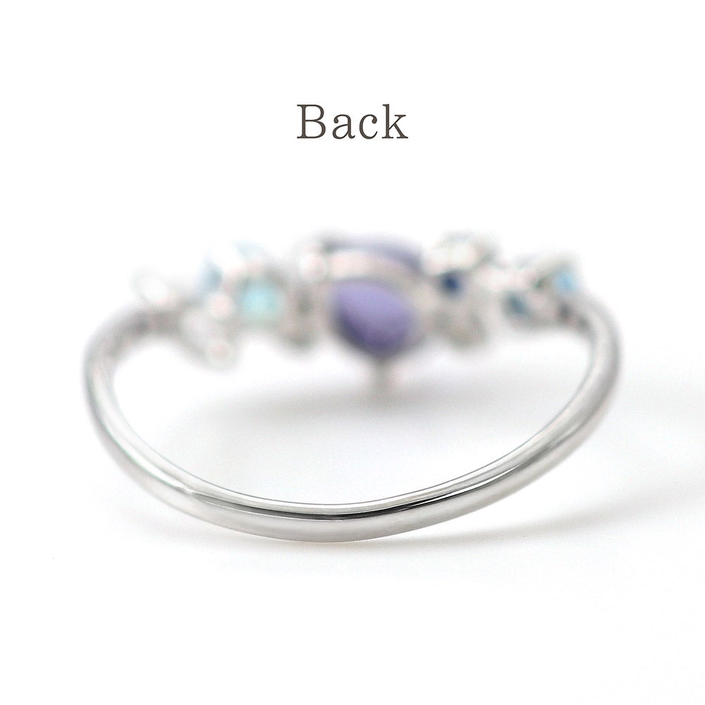 K10WG ダイヤモンド＆マルチストーン リング_10