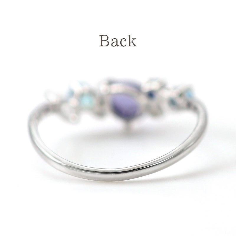 K10WG ダイヤモンド＆マルチストーン リング_10