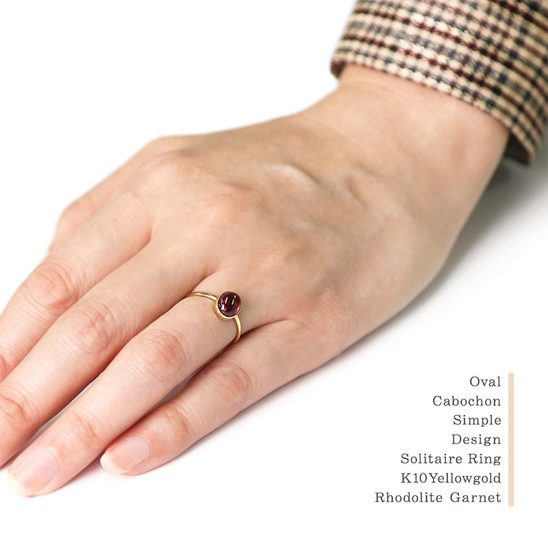 K10YG ロードライトガーネット リング_14