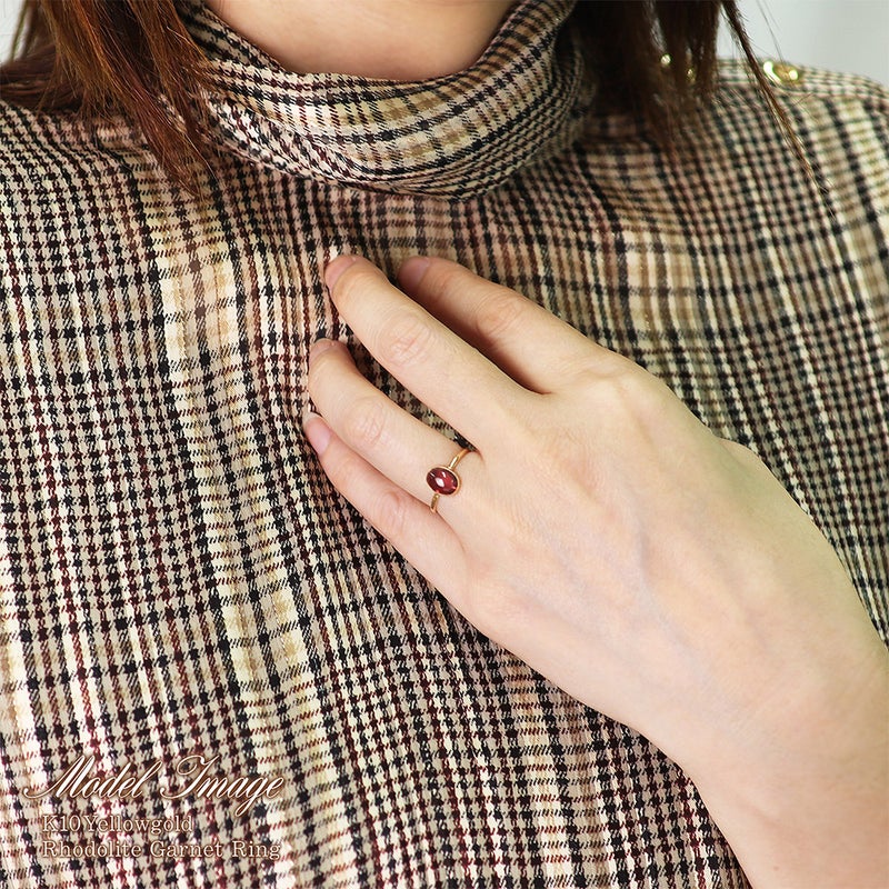 K10YG ロードライトガーネット リング_15