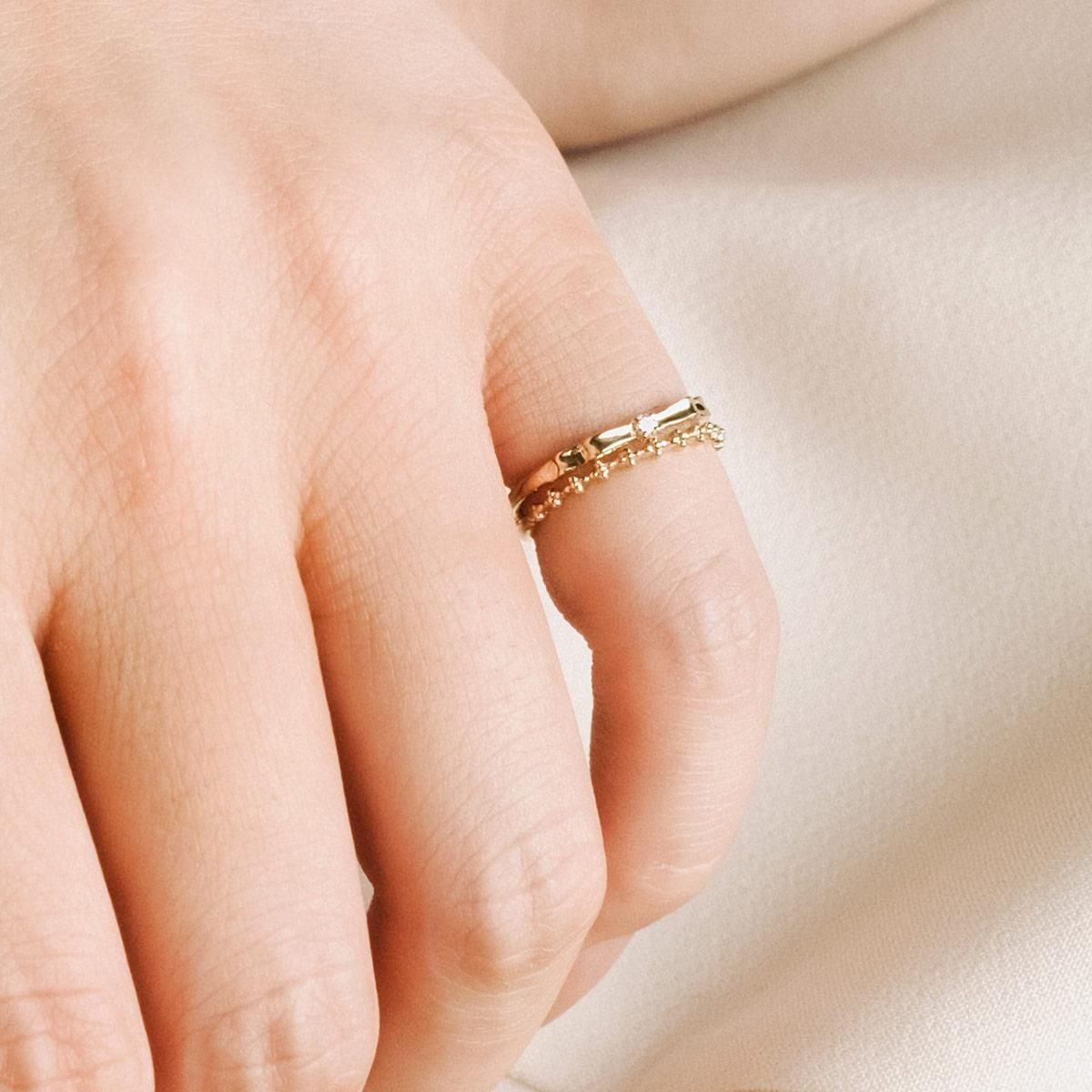 K10 ダイヤモンド リボンピンキーリング_05