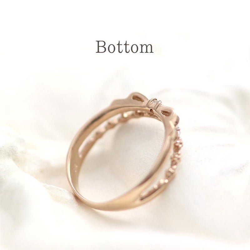 K10 ダイヤモンド リボンピンキーリング_10