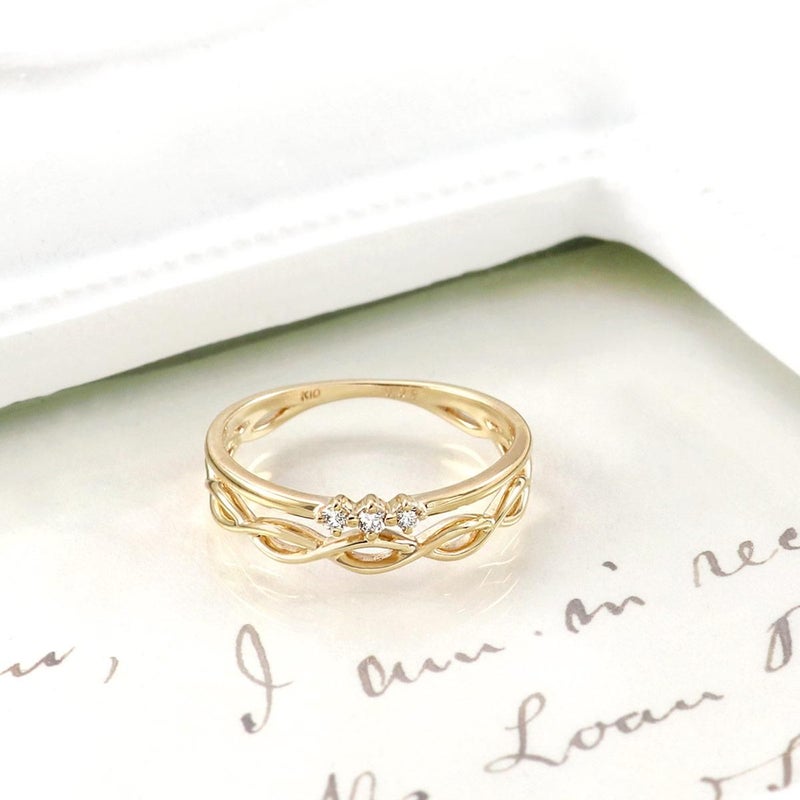 K10YG ダイヤモンドピンキーリング_02