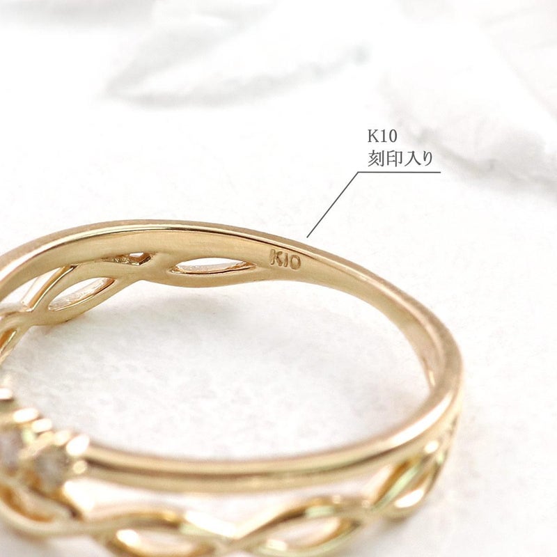 K10YG ダイヤモンドピンキーリング_05