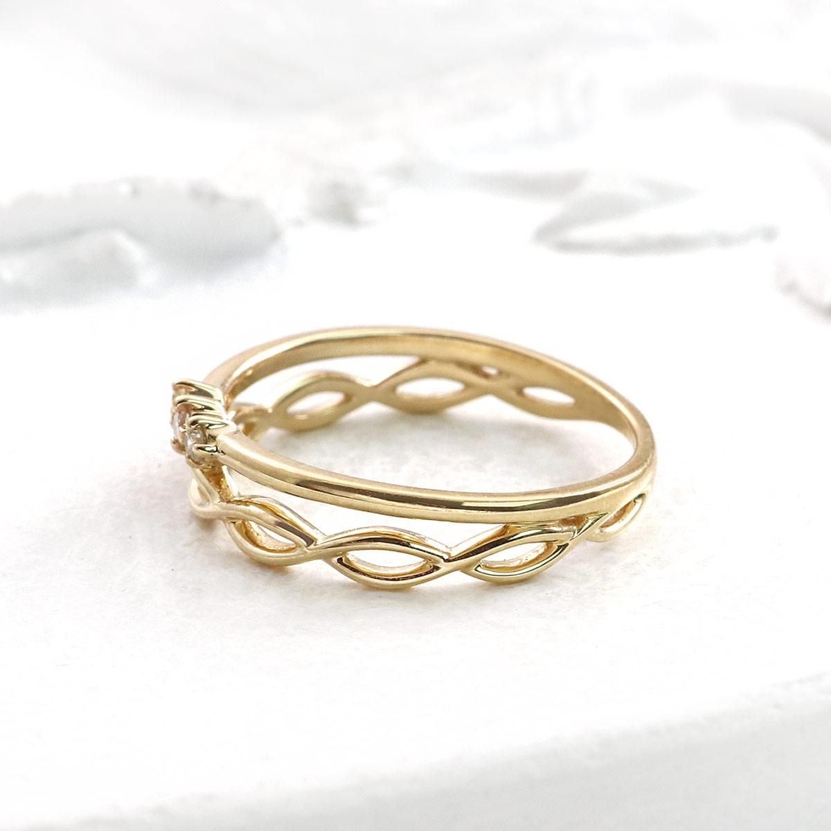 K10YG ダイヤモンドピンキーリング_09