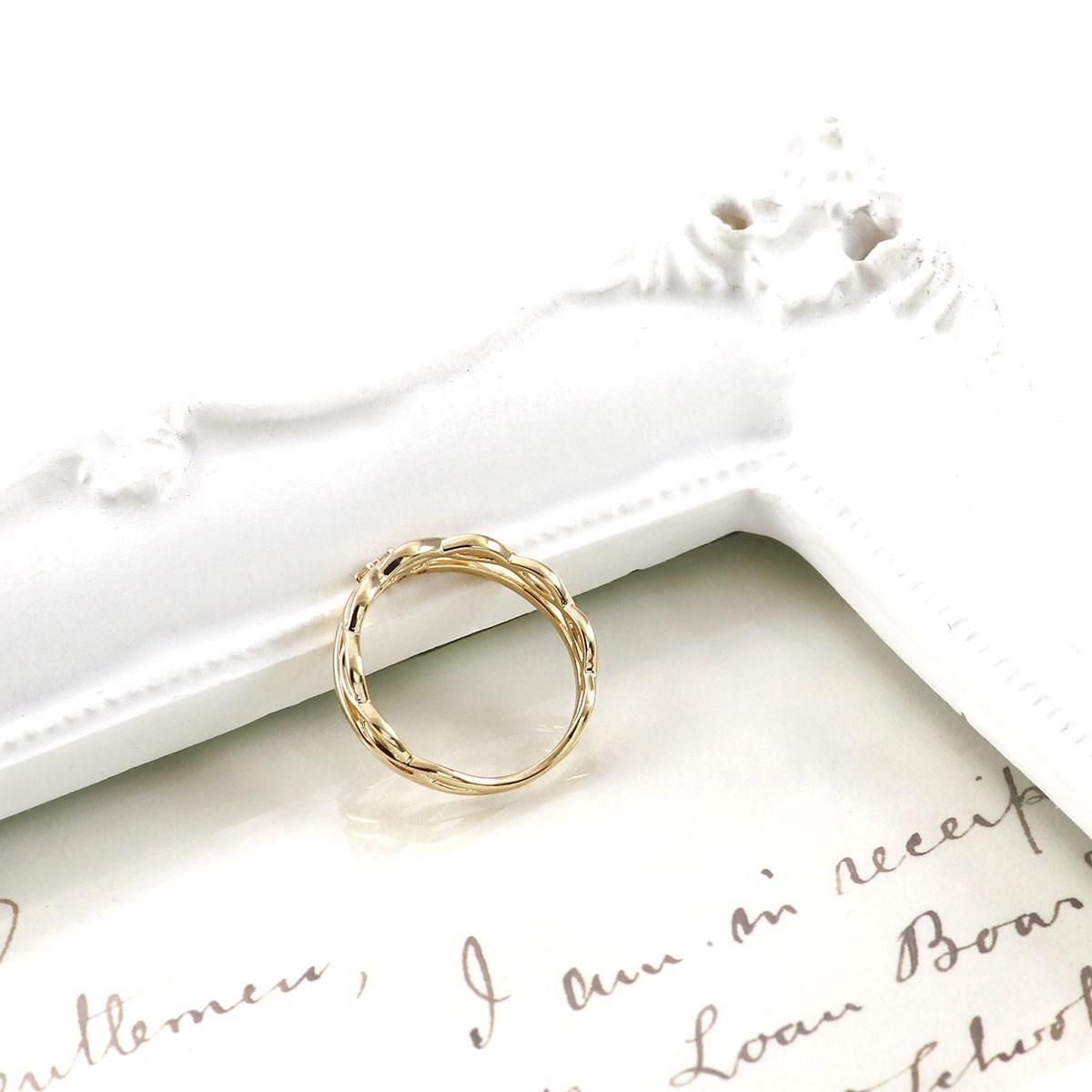 K10YG ダイヤモンドピンキーリング_10