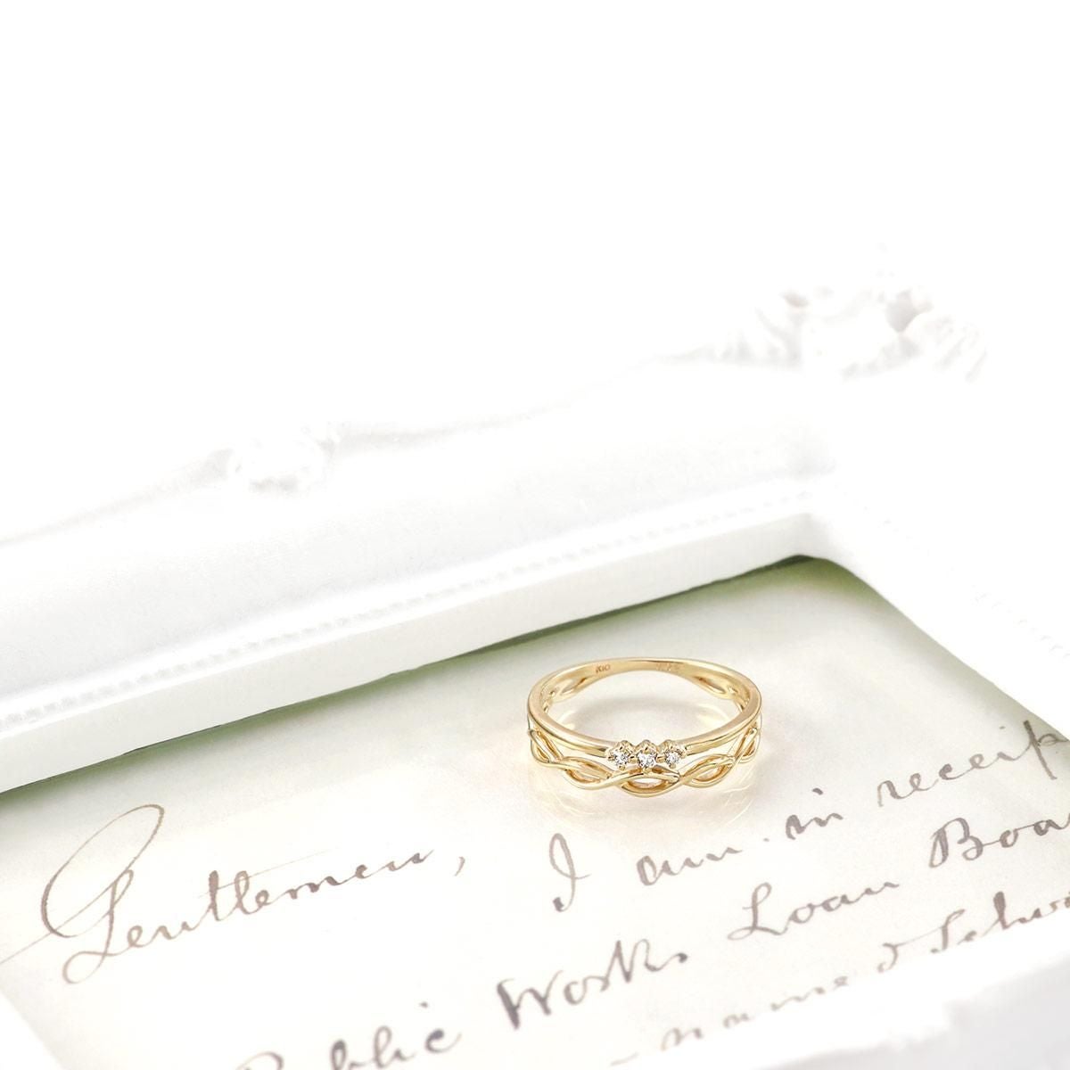 K10YG ダイヤモンドピンキーリング_11