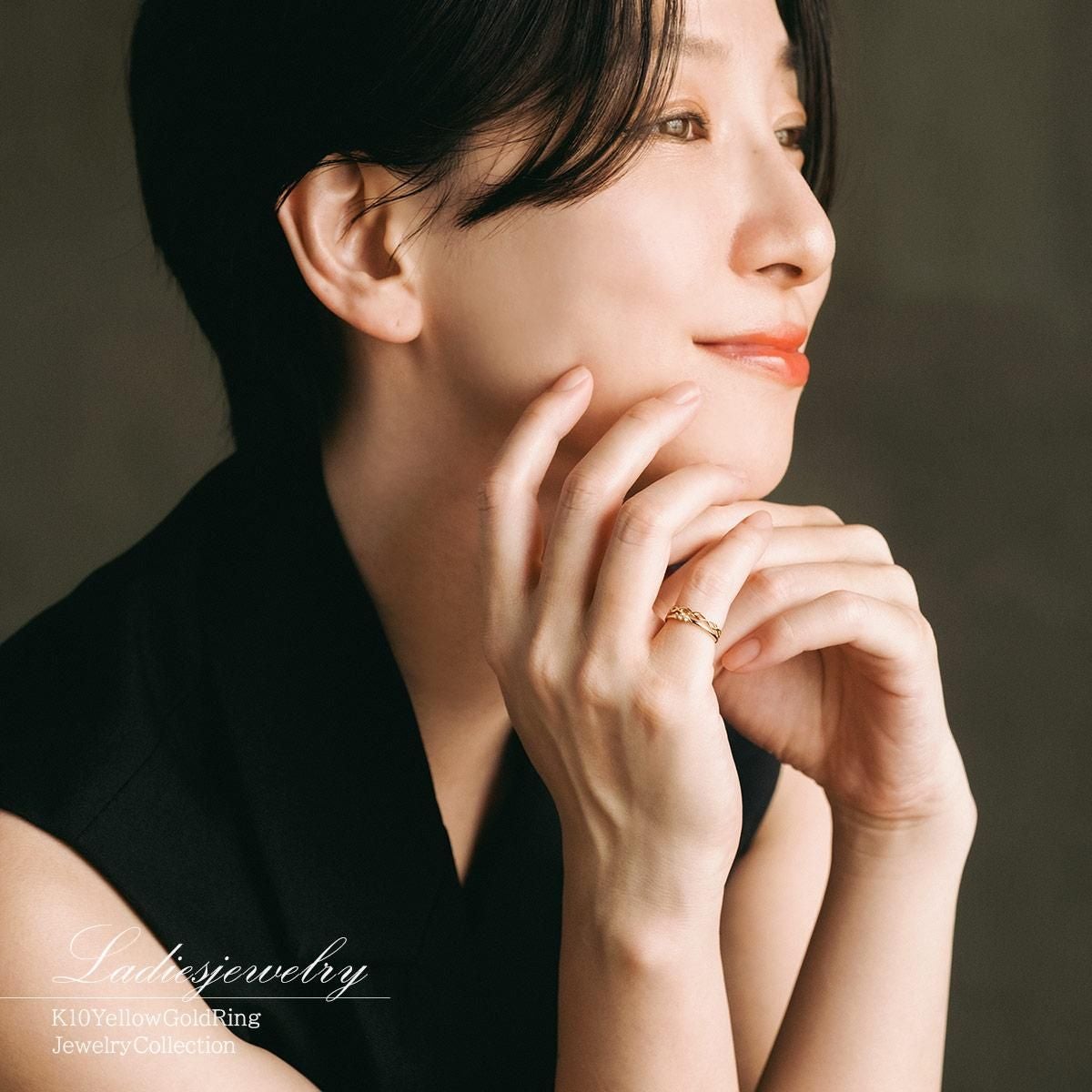 K10YG ダイヤモンドピンキーリング_12