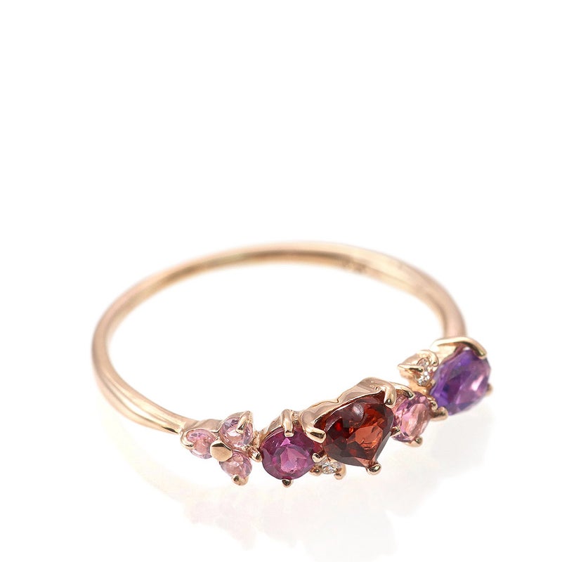 K10PG ダイヤモンド＆マルチストーン リング_03