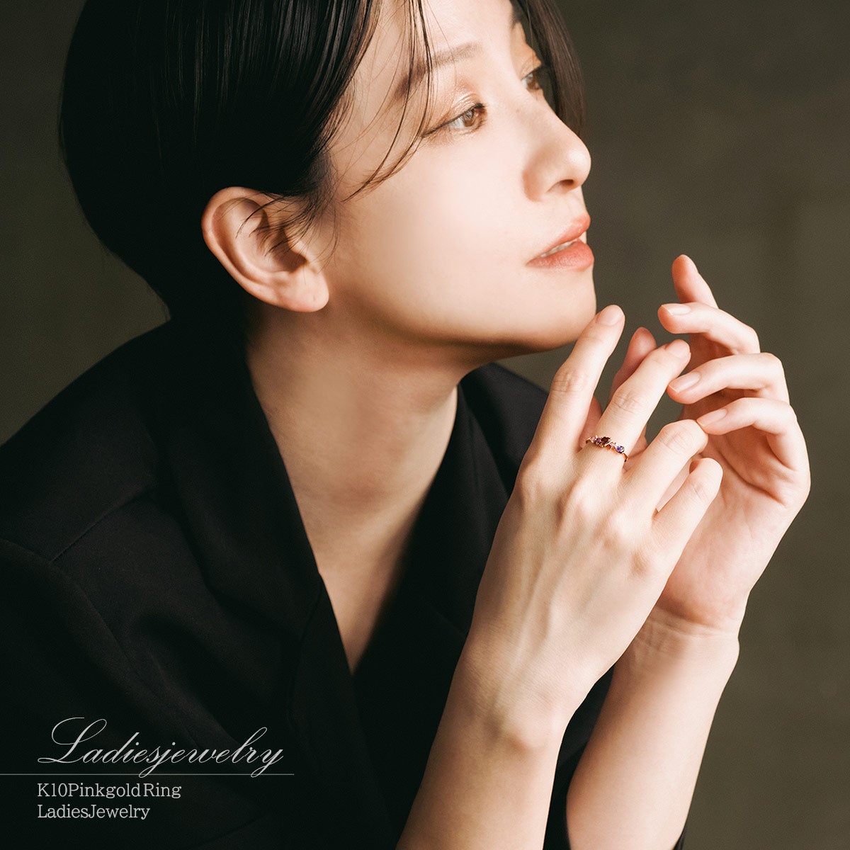 K10PG ダイヤモンド＆マルチストーン リング_14