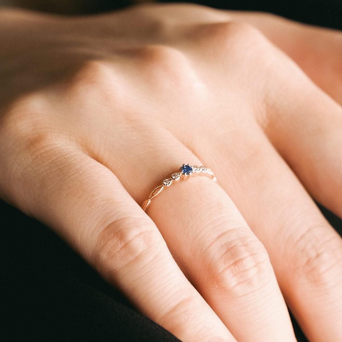 K10PG ダイヤモンド＆サファイアリング_04