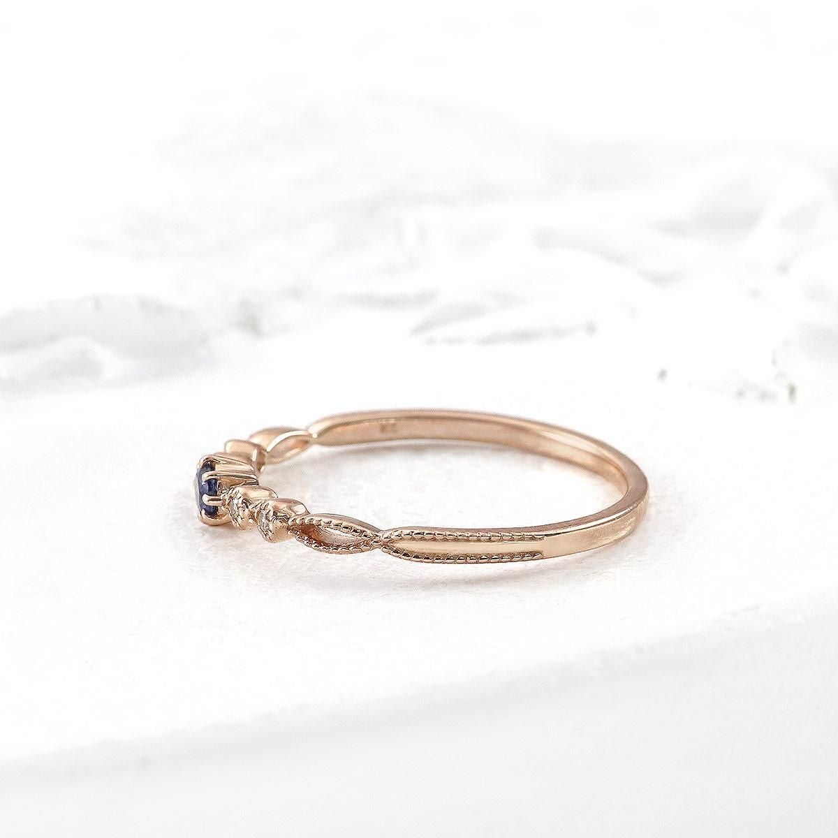 K10PG ダイヤモンド＆サファイアリング_09