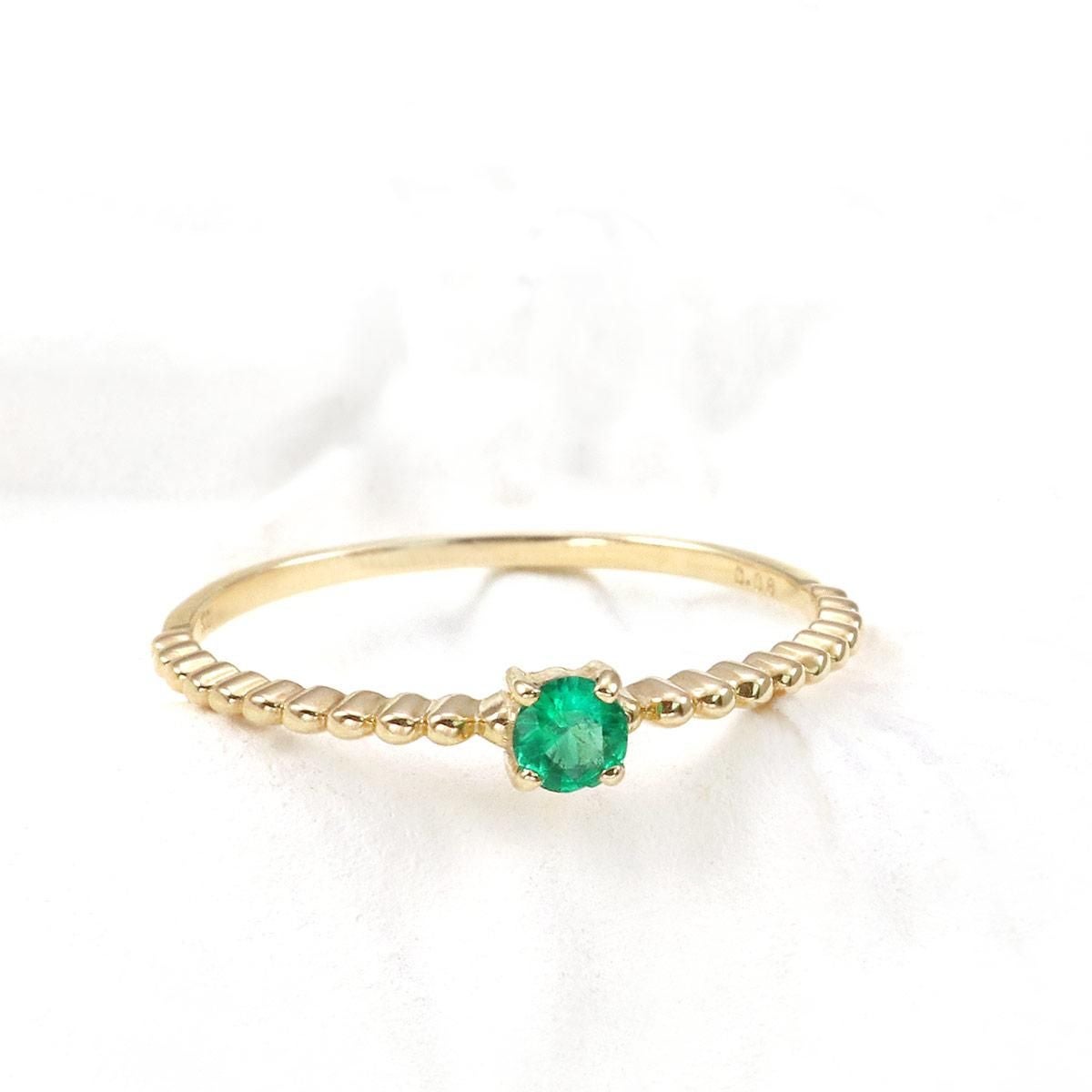 K10YG エメラルドリング_02