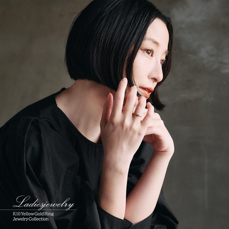 K10YG エメラルドリング_10