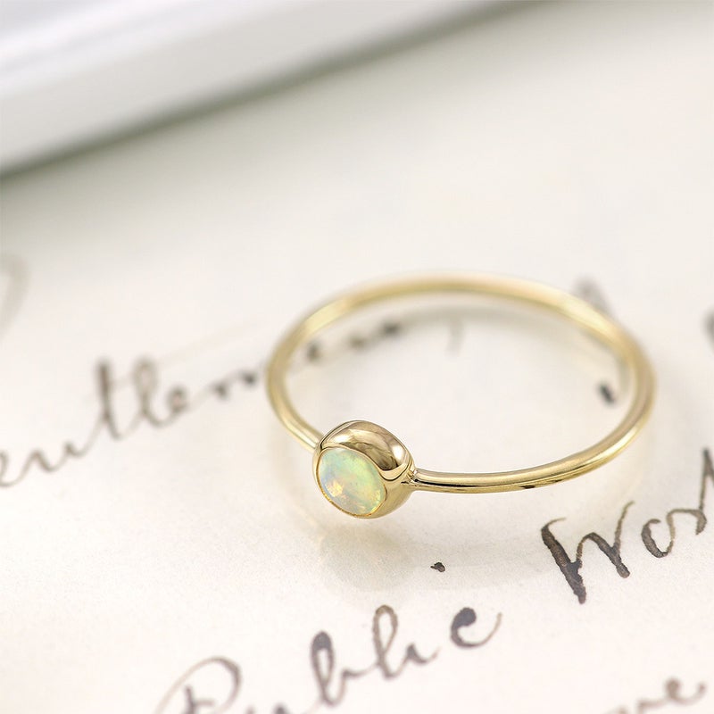K10YG オパール リング 10月誕生石_12