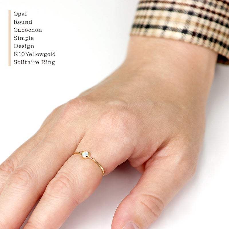 K10YG オパール リング 10月誕生石_13