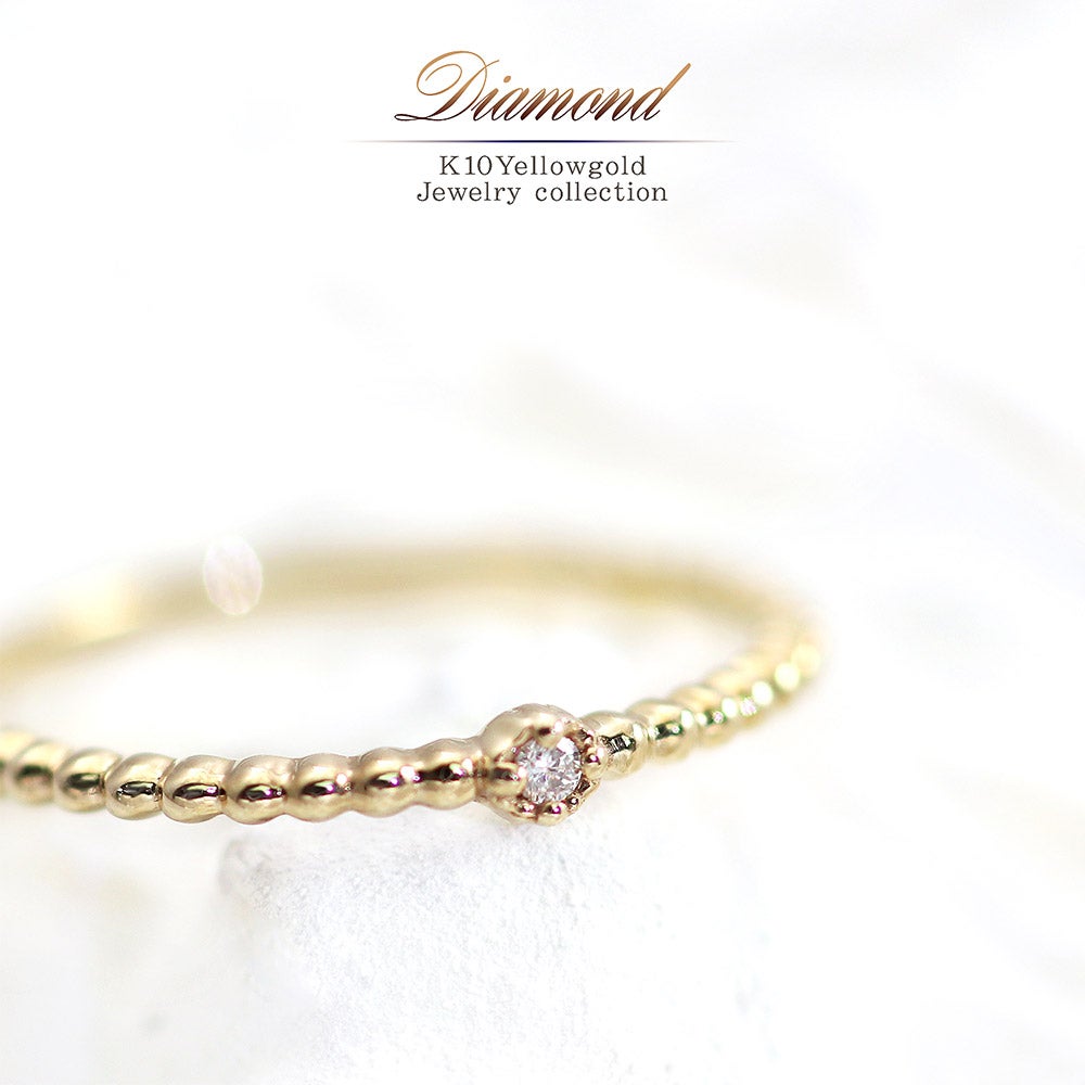 K10YG 一粒ダイヤモンド リング_01