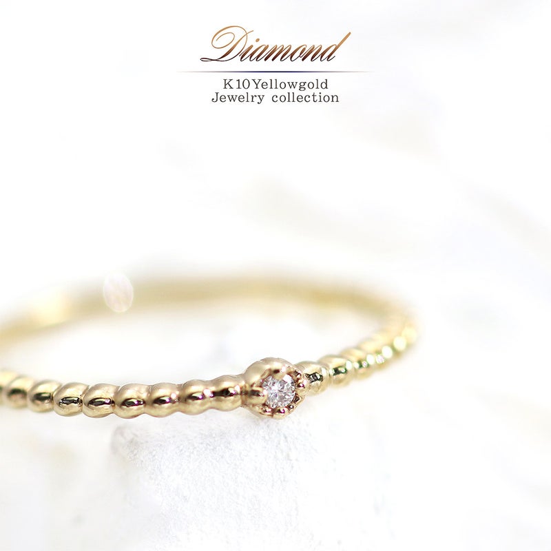 K10YG 一粒ダイヤモンド リング_01