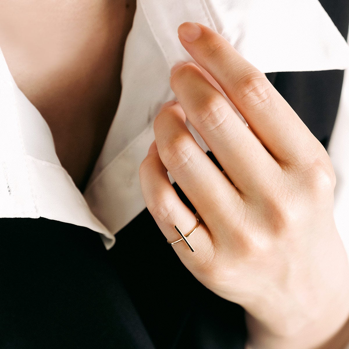 K10YG バーモチーフ ピンキーリング_05